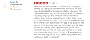 What kind of dog trainer is Bette Yip? See what previous students say!