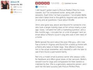 What kind of dog trainer is Bette Yip? See what previous students say!